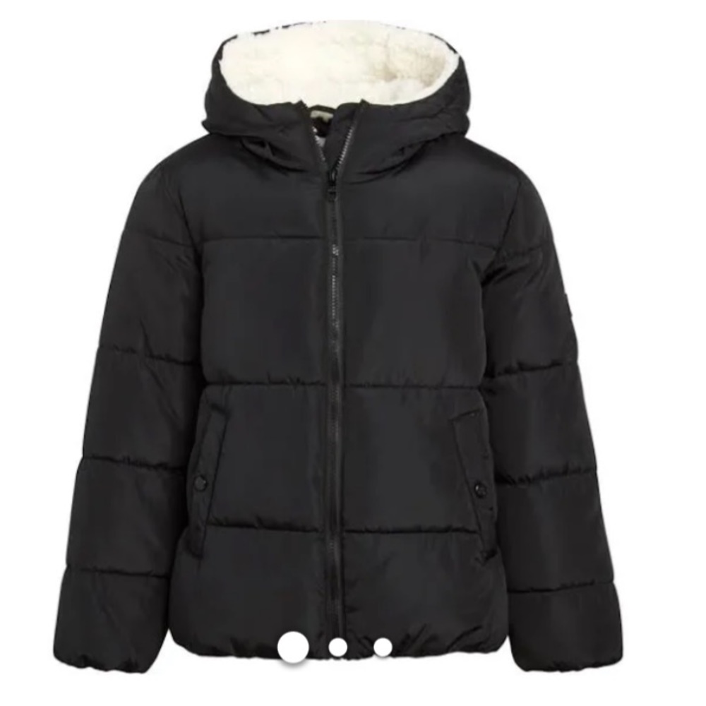 Steve Madden Black  Hooded Puffer Coat  size 5/6